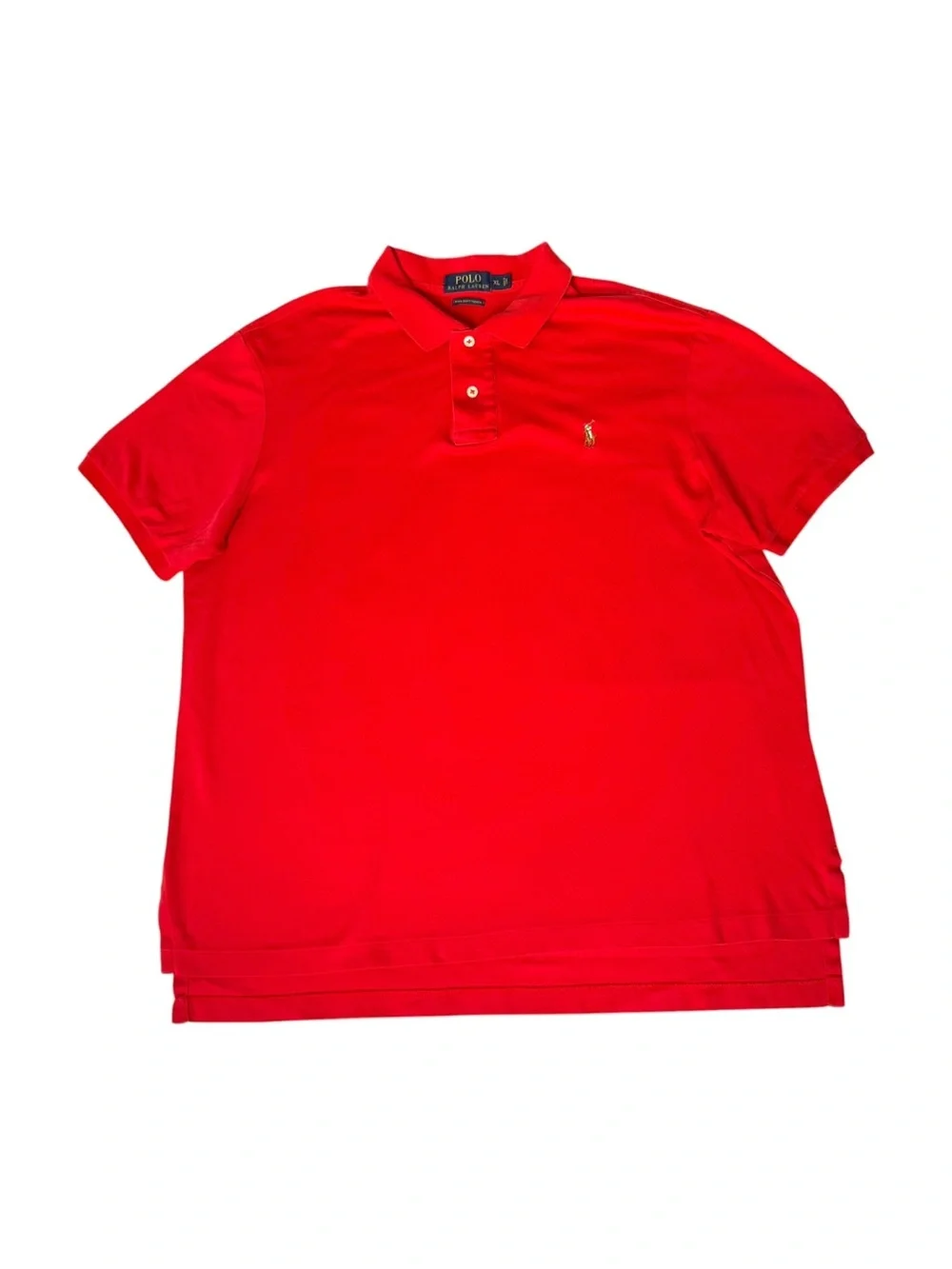 Polo Ralph Lauren Soft Touch Polo Shirt Mens Size XL Red Pima Cotton Pony Logo